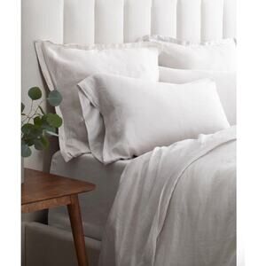 Quince European Linen Euro 20"X 20" Sham Grey NWOT #79